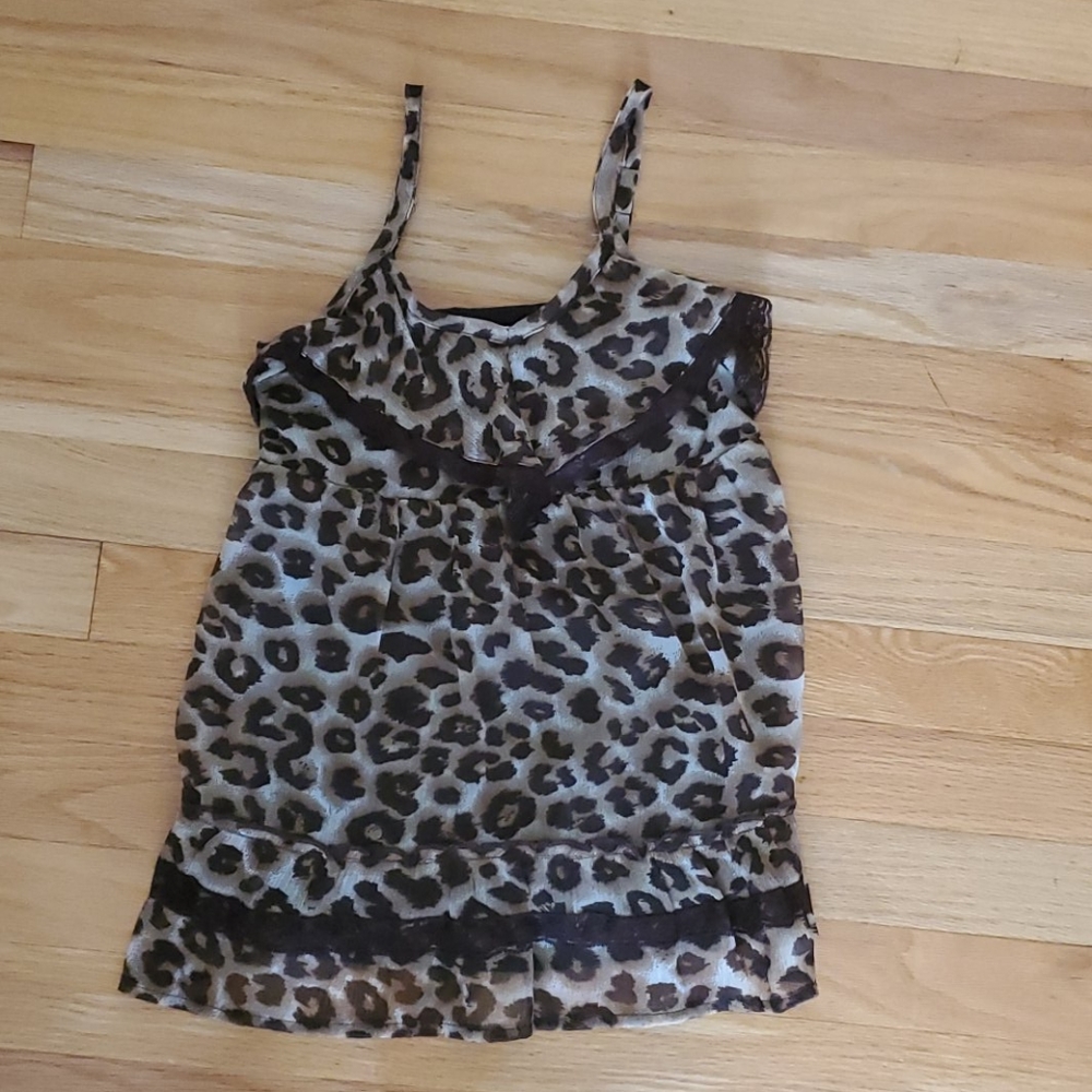 Justice Cheetah Print Girl's Tank Top